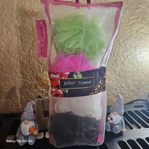 Betsey Johnson Pink and Green Mesh Shower Caddy